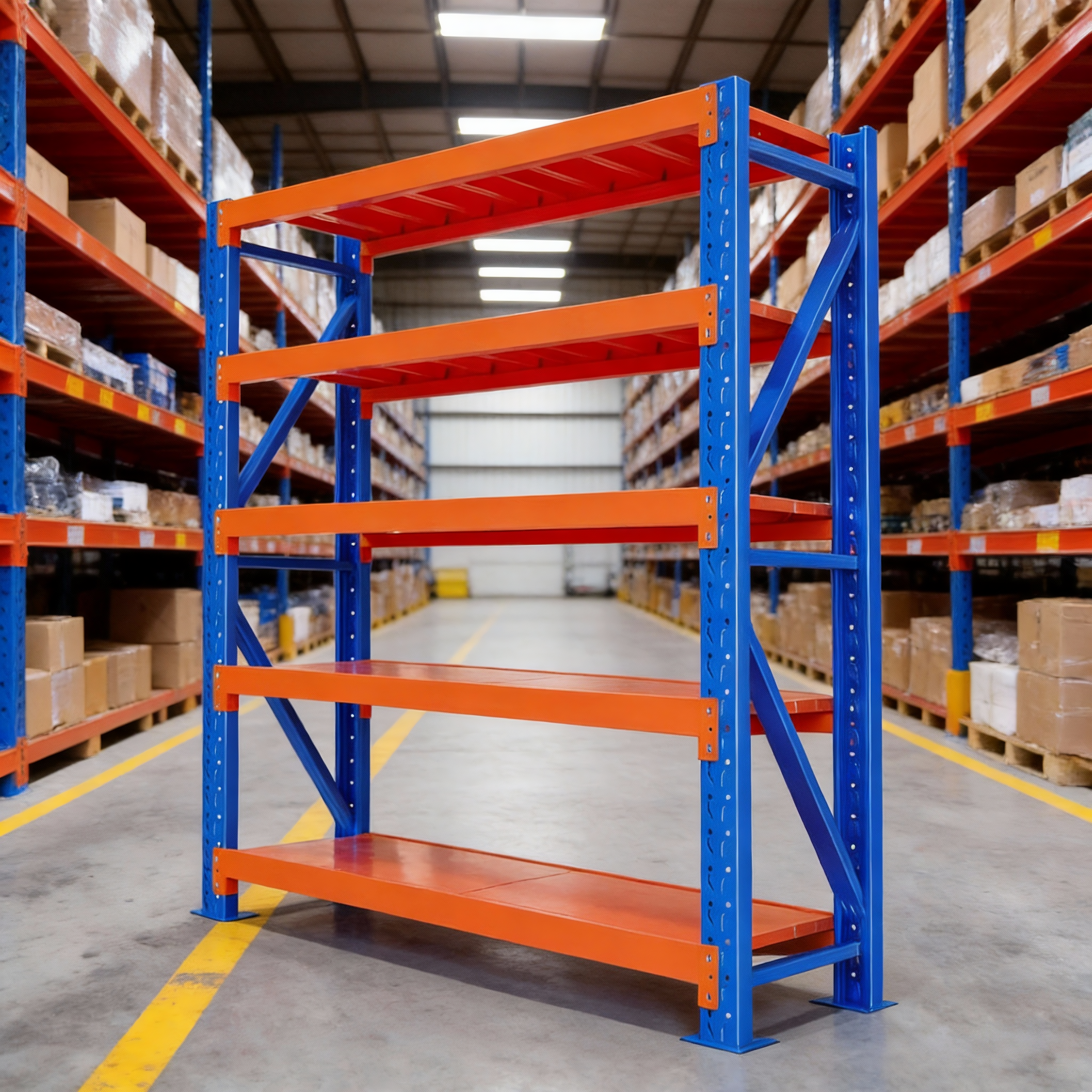 Warehouse Storage Medium Duty Metal Rack Shelf 4 label 2000*600* 2000mm