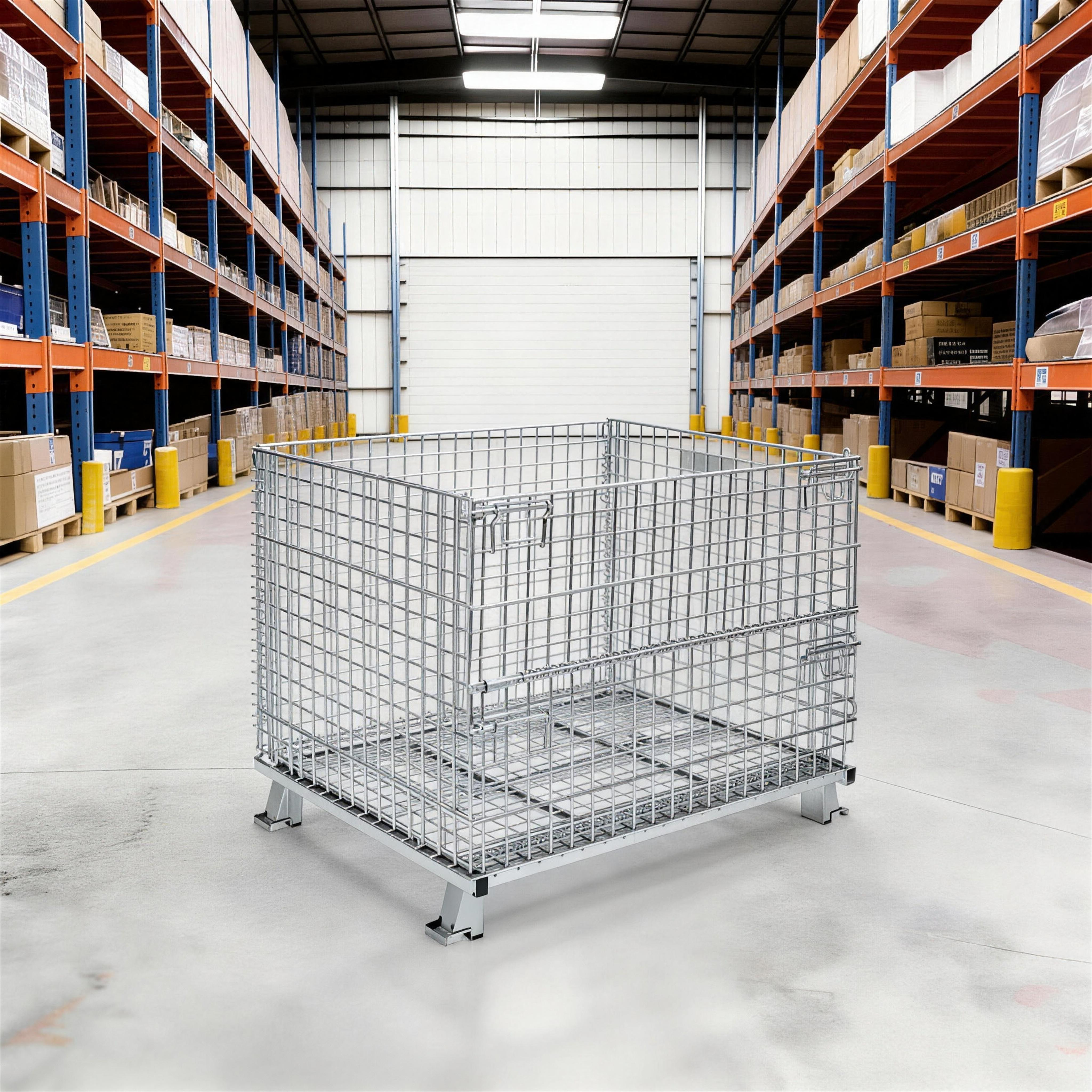 Warehouse Mesh Pallet Wire Cage Metal Cage Storage