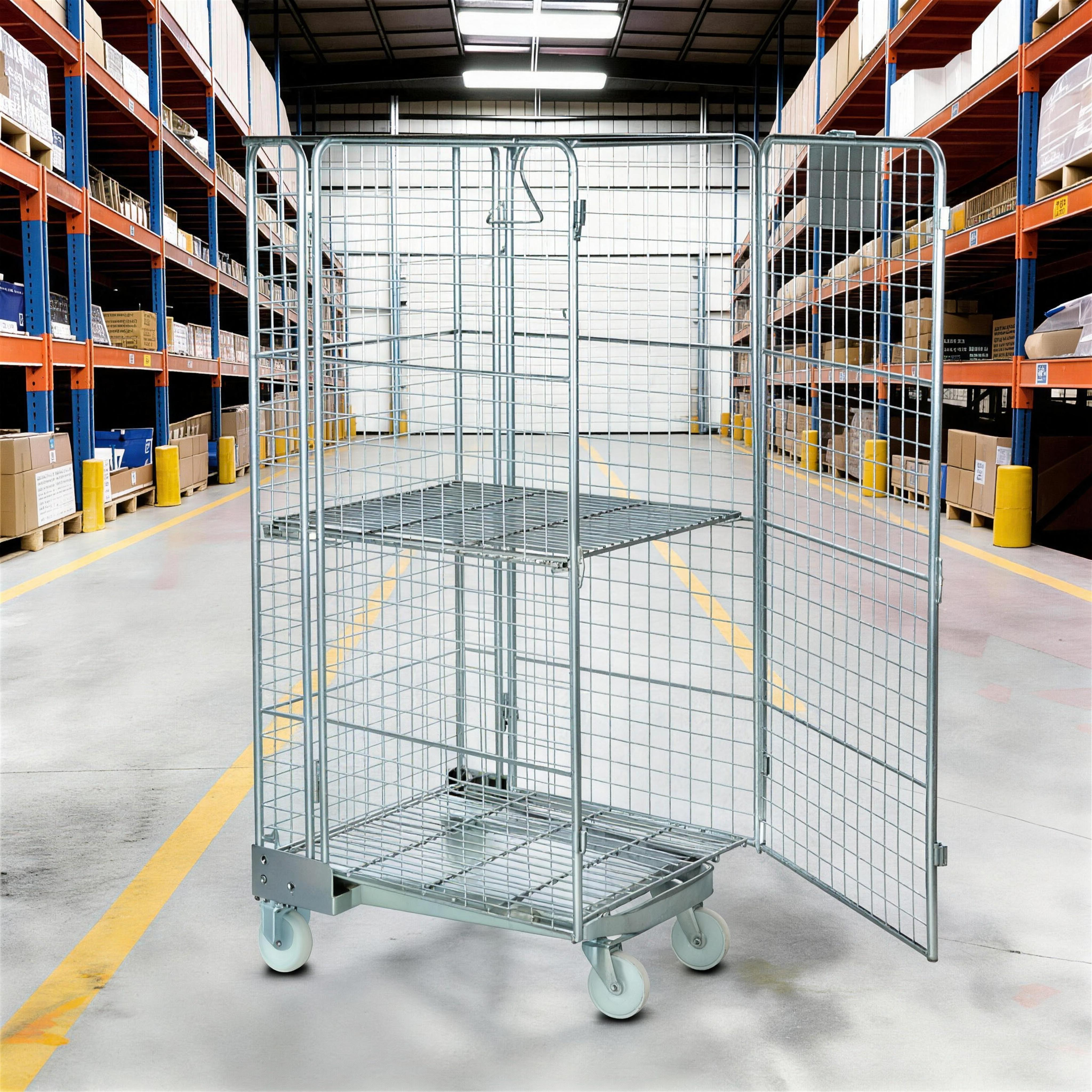 Steel Transport 4 Side Roll Container /roll Cage Steel Roll Container Loading 500kgs