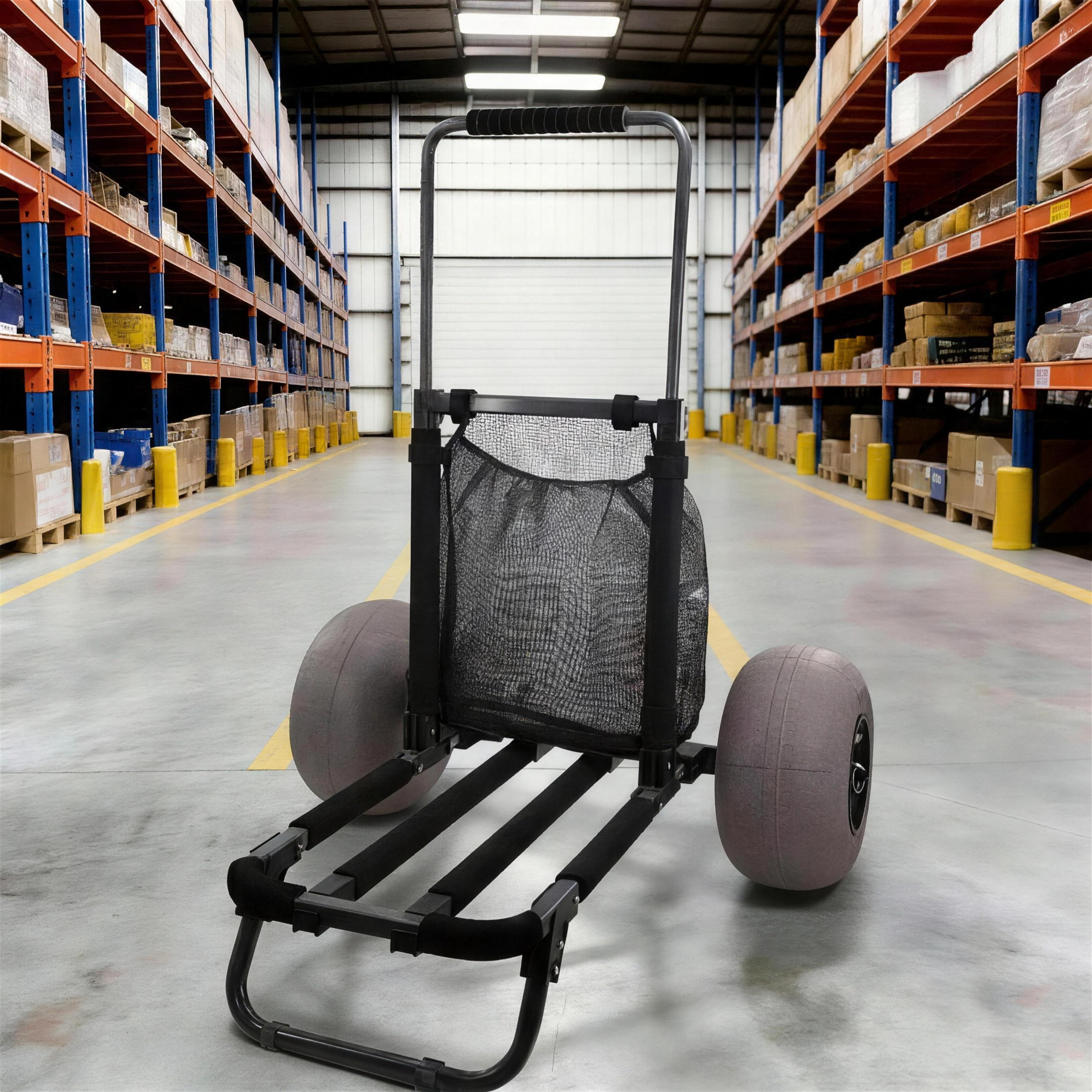 Beach Cart Trolley with Balloon Wheel Aluminium Platform for Tools